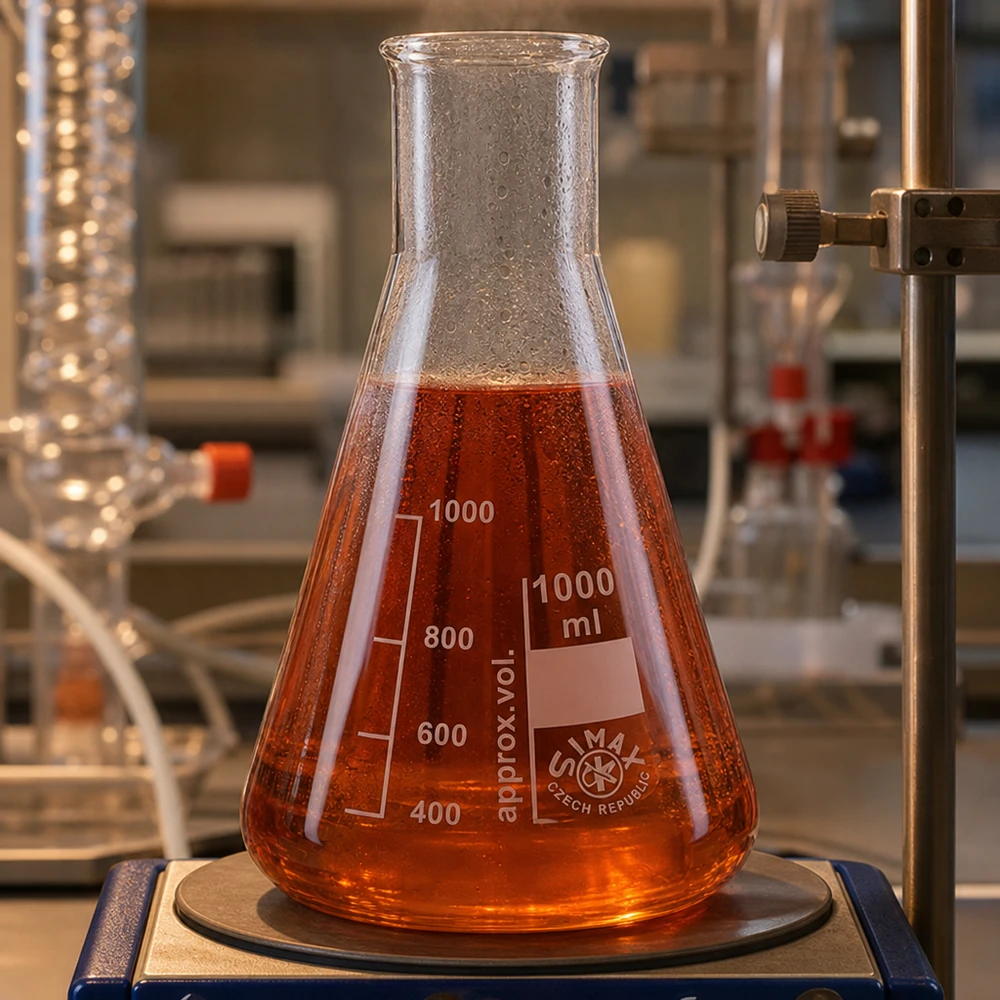 Erlenmeyer 100ml col large, verre borosilicate Erlenmeyer professionnel 100ml col large avec graduations pour titration