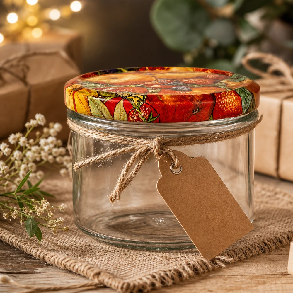 225ml Verre conique avec couvercle BasicSeal décor fruits UNiTWIST
