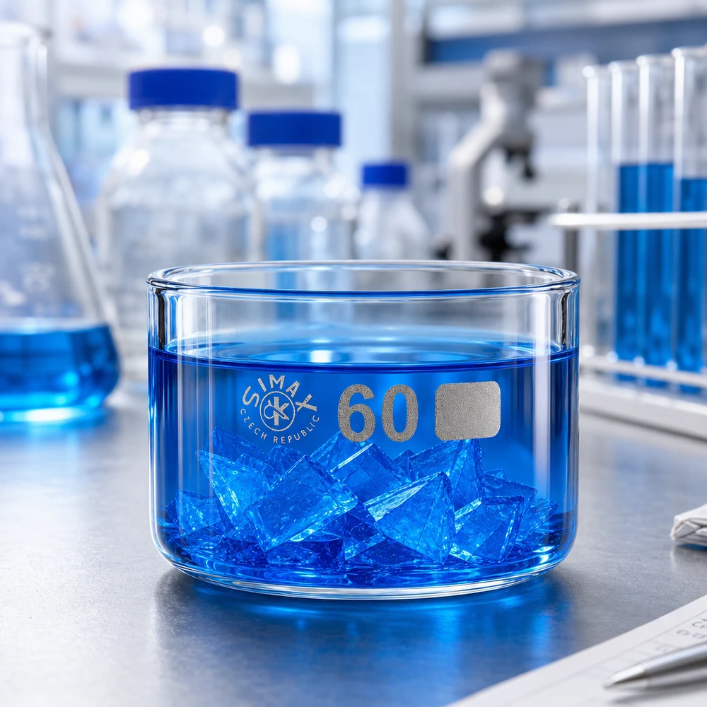 Coupelle plate en verre borosilicaté de 60 ml pour la cristallisation chimique en laboratoire, ø 60 mm