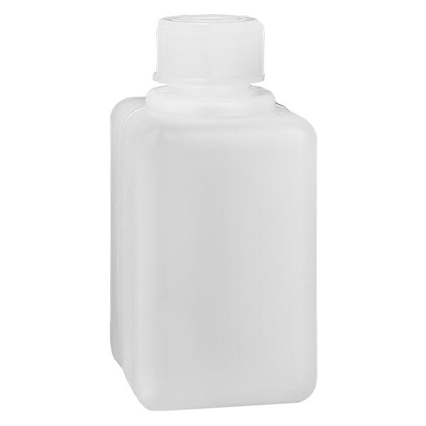 Flacon à produits chimiques 50 ml à col étroit, PEHD couleur naturelle, avec bouchon GL 18 Flacon à produits chimiques 50 ml à col étroit, PEHD couleur naturelle, avec bouchon GL 18