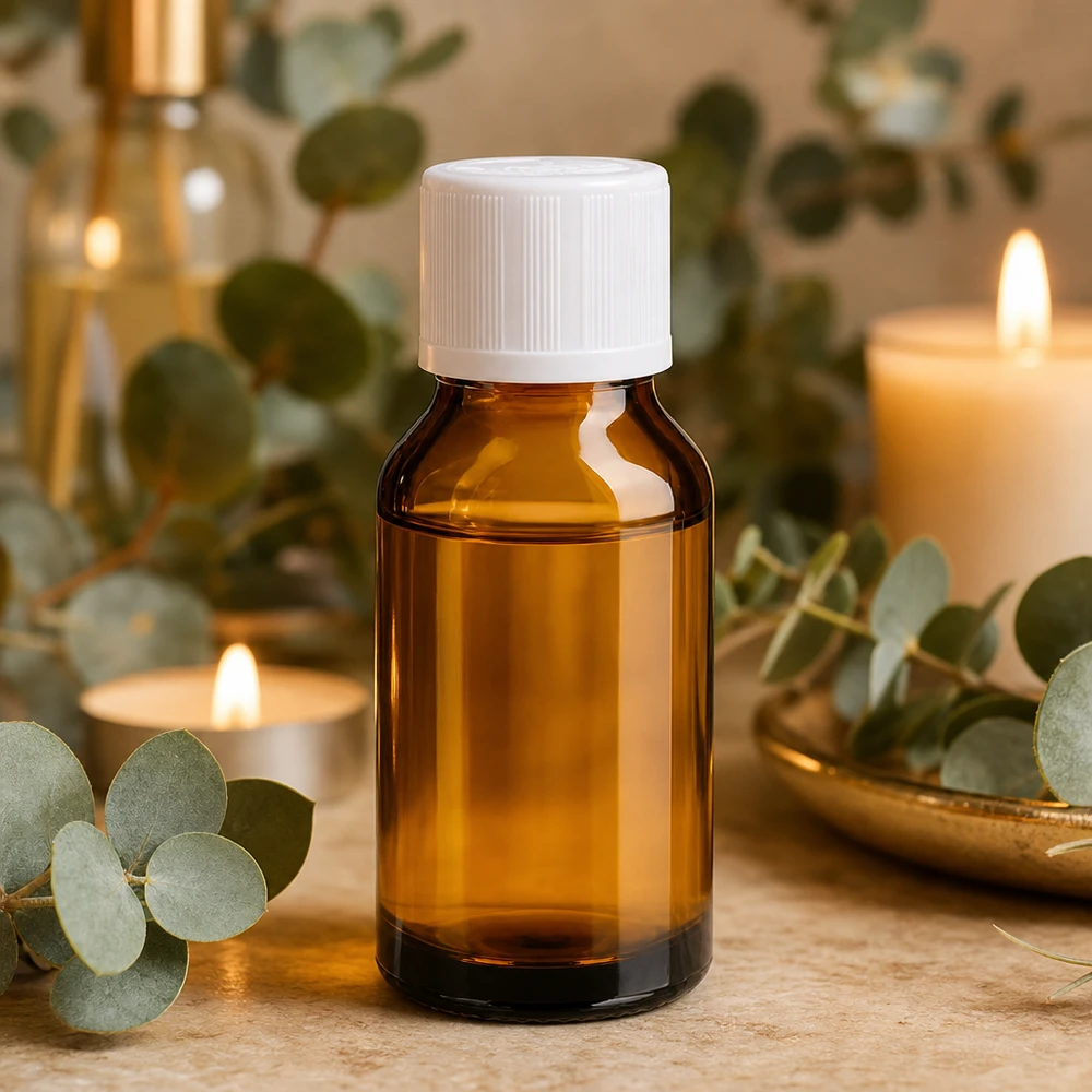 Flacon en verre brun 15ml avec bouchon à vis blanc sécurité enfant St Petit flacon de pharmacie en verre brun de 15 ml avec bouchon à vis blanc et sécurité enfant