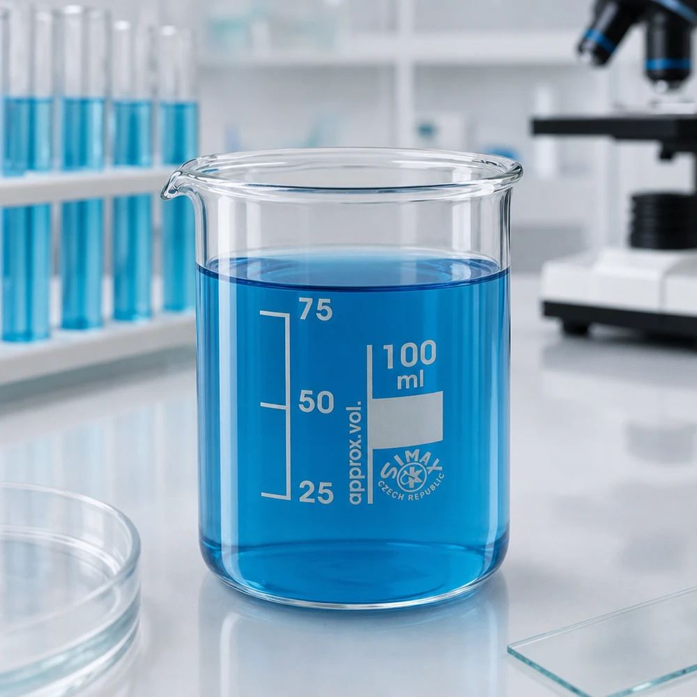 Bécher de laboratoire 100ml forme basse en verre borosilicaté résistant à la chaleur pour des mesures précises