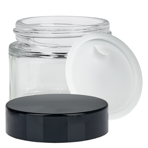 Pot en verre 60ml transparent avec couvercle à insérer UNiTWIST Pot en verre 60ml transparent avec couvercle à insérer UNiTWIST