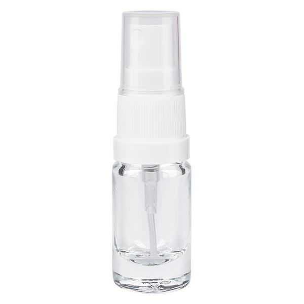 Flacon de pharmacie transparent 5ml embout spray blanc Flacon de pharmacie transparent 5ml embout spray blanc