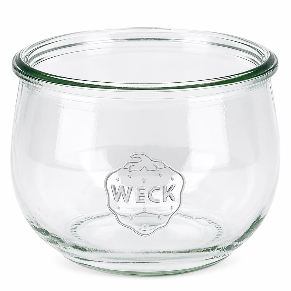 580ml WECK Pot tulipe RR100 Pot de conservation en verre clair avec logo WECK et arrondi en forme de tulipe