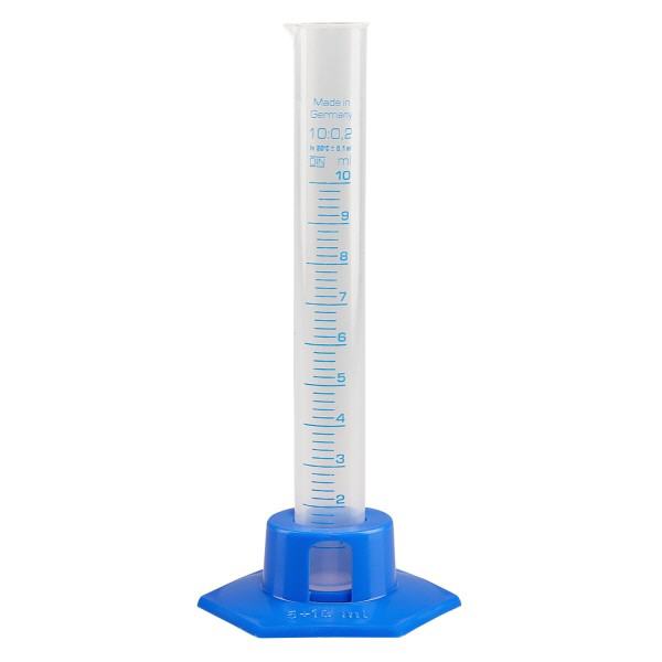 Éprouvette graduée en PP 10 ml, avec socle Éprouvette graduée en PP 10 ml, avec socle