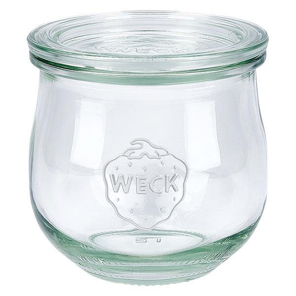 370ml bocal tulipe avec bouchon en verre WECK RR80 WECK Pot tulipe 370ml avec couvercle en verre RR80 Pot de conservation transparent pour la conservation et le stockage