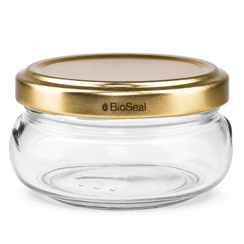 120ml Verre terrine avec couvercle BioSeal or UNiTWIST 120ml Verre terrine avec couvercle BioSeal or UNiTWIST