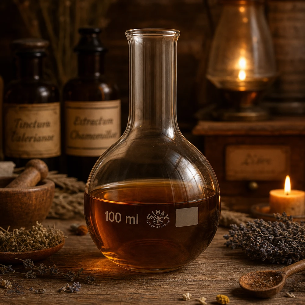 Ballon à fond plat 100 ml à col étroit, en verre borosilicate avec bord renforcé Fiole compacte à col étroit de 100 ml idéale pour les synthèses en petites quantités et le contrôle des réactions