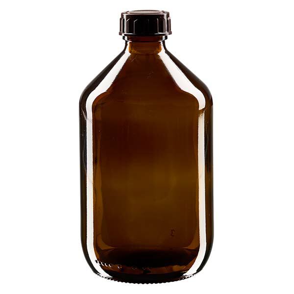 Flacon médical de 500 ml avec bouchon marron Flacon médical de 500 ml avec bouchon marron