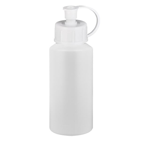 Flacon à usage pharmaceutique HDPE 30ml blanc avec bouchon pissette blanc