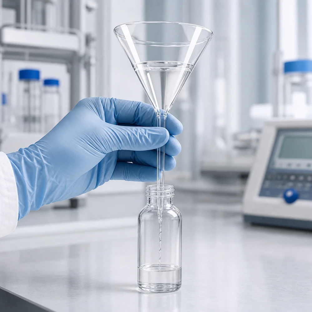 Entonnoir Ø 85mm - verre borosilicate 3.3 - angle 60° Entonnoir de laboratoire de précision en verre borosilicaté de haute qualité avec ouverture de 85 mm pour applications professionnelles