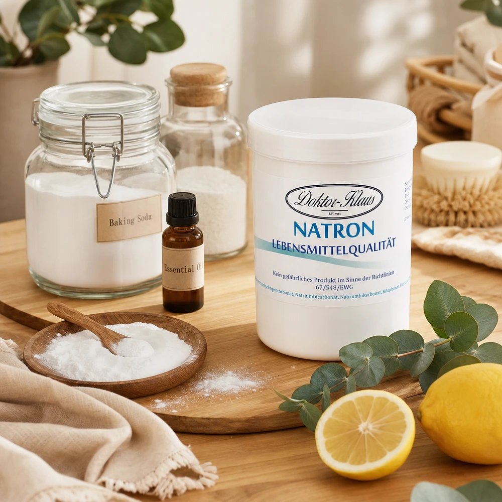 Bicarbonate de soude Doktor Klaus, en boîte blanche de 1000 g, apte à l’utilisation alimentaire Bicarbonate de soude Doktor Klaus, en boîte blanche de 1000 g, apte à l’utilisation alimentaire