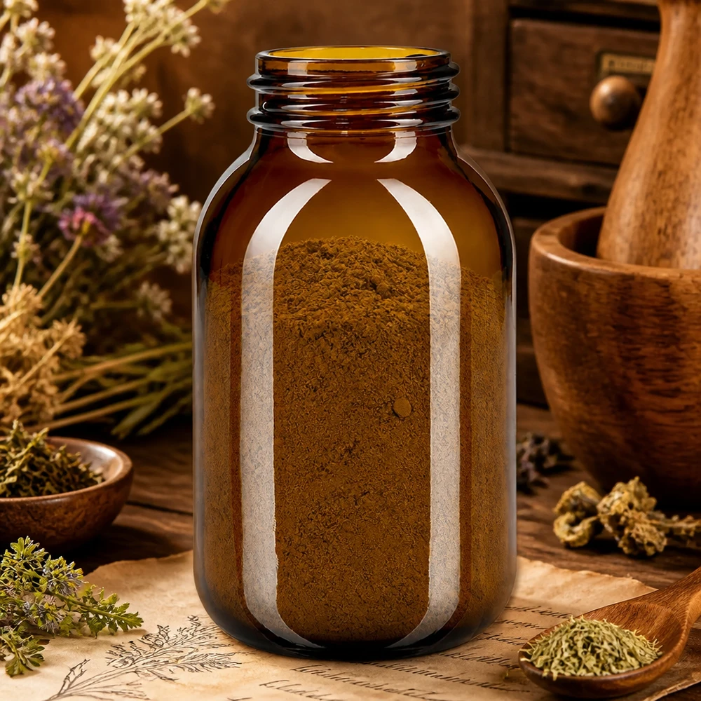Bouteille en verre brun à col large de 500 ml avec bouchon à vis pratique pour un remplissage facile