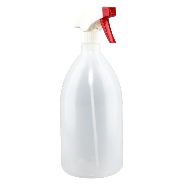 Flacon 1000 ml à col étroit, avec pulvérisateur Flacon 1000 ml à col étroit, avec pulvérisateur