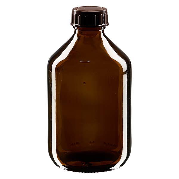 Flacon médical de 300 ml avec bouchon marron Flacon médical de 300 ml avec bouchon marron