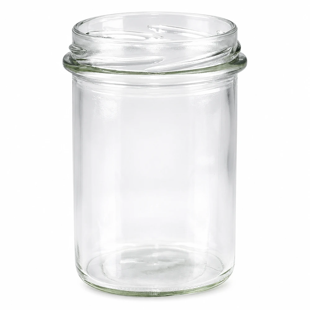230ml Verre conique sans couvercle (TO66) UNiTWIST Pot renversé vide 230ml TO66 UNiTWIST transparent sans couvercle pour confitures et conserves