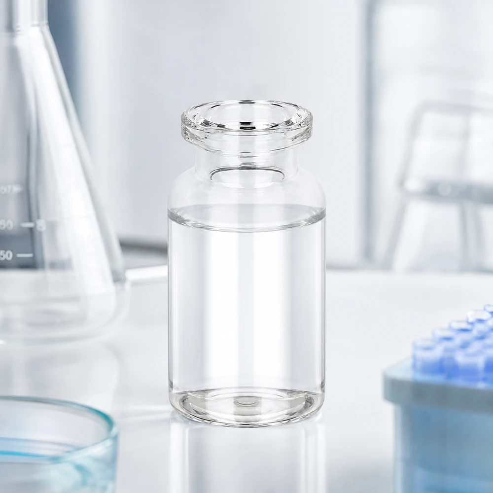 Flacon d'injection transparent 10 ml Injektionsflasche 10ml aus hochwertigem Klarglas mit flachem Boden und weitem Öffnungsrand