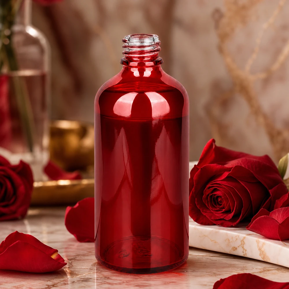 Flacon RedLine compact de 100 ml avec col UT18 pour un dosage précis des liquides