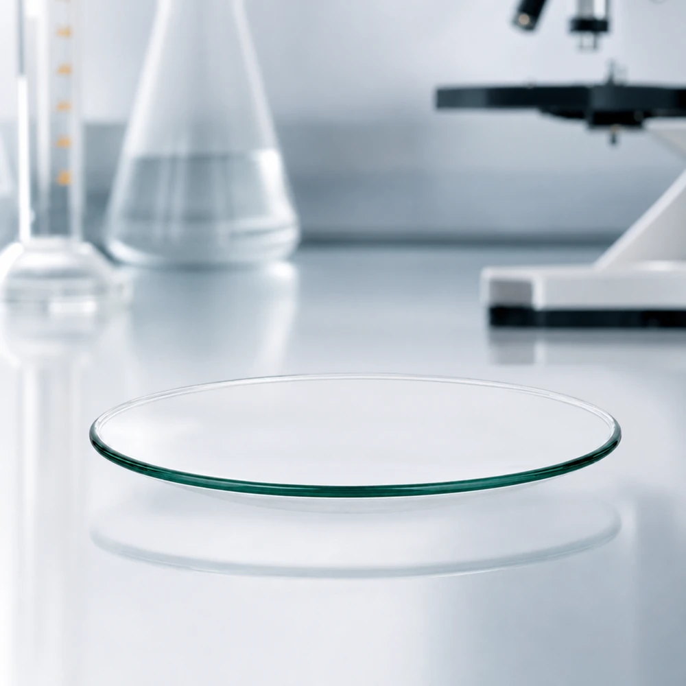 Verre de montre 80 mm - verre borosilicate 3.3 - bord fondu Plateau de laboratoire rond de 8 cm de diamètre avec un bord fin pour une manipulation facile en laboratoire