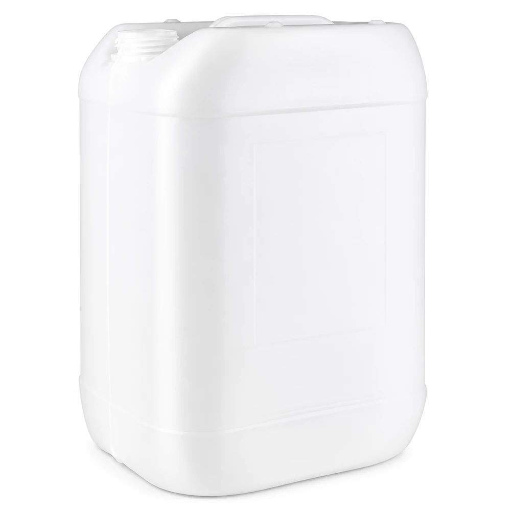 Jerrican de 25 litres sans bouchon Bidon en plastique blanc de 25 litres sans bouchon, en PEHD, pour un stockage en toute sécurité