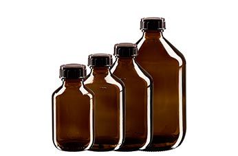 Flacons médicaux avec bouchon marron standard