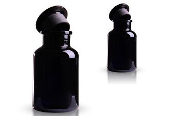 Flacons pharmaceutiques en verre violet