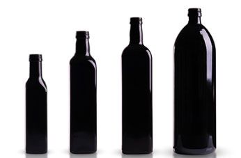 Bouteilles à huile en verre violet